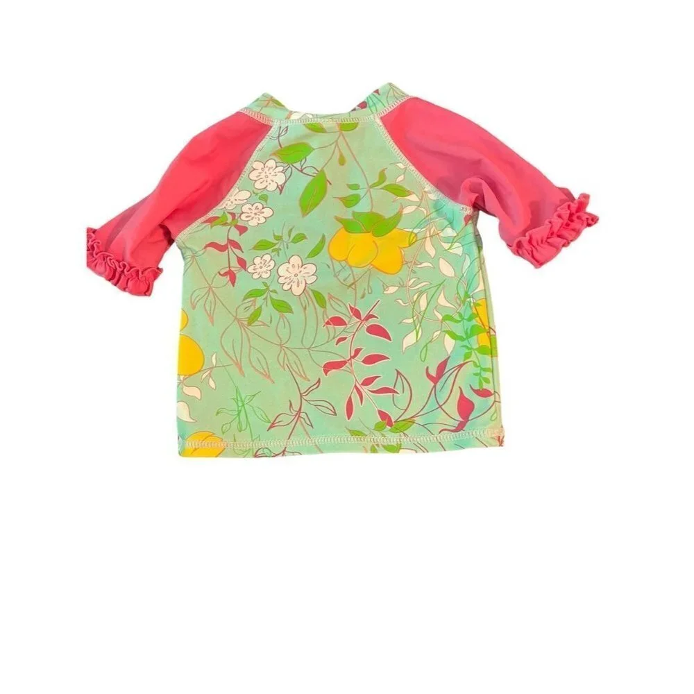 RuffleButts Rash Guard Swim Top size 12-18 months